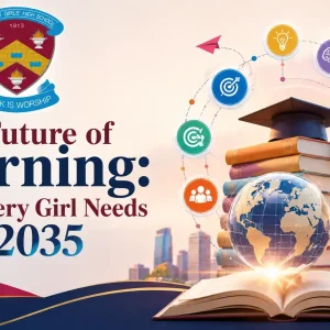 The Future of Learning - Skills Every Girl Needs by 2035 Image showing future of learning